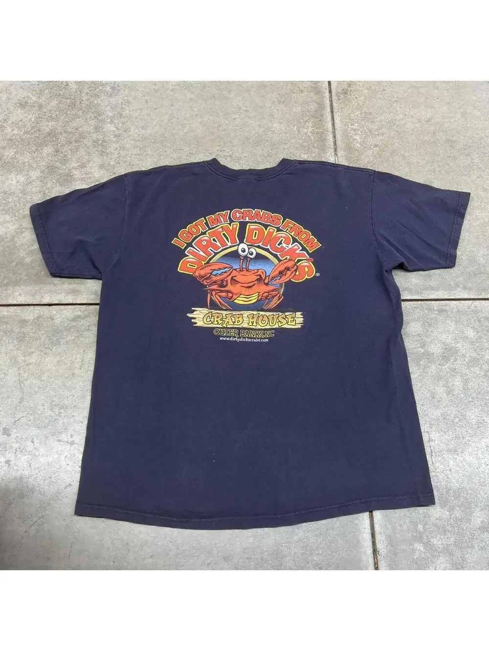 vintage i got my crabs from dirty dicks destination joke humor shirt size xl